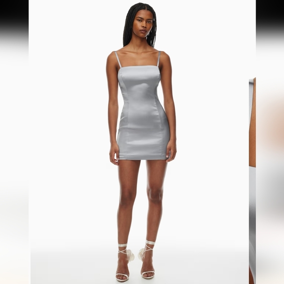 Aritzia Dresses & Skirts - NWT Aritiza Mini Dress Shimmer Satin Spaghetti Straps Size 6 Party Prom Glam